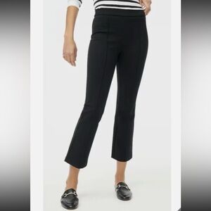 NWT J CREW Black Crop Flare Ponte Knit Pants